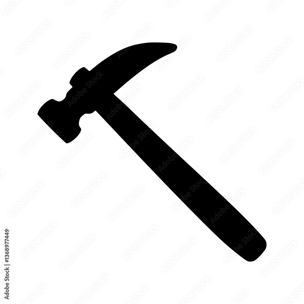 Hammer Silhouette Icon - Vector Graphic Hammer Silhouette Icon - Vector Graphic
