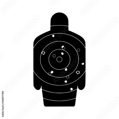 Target Shooting Silhouette Vector