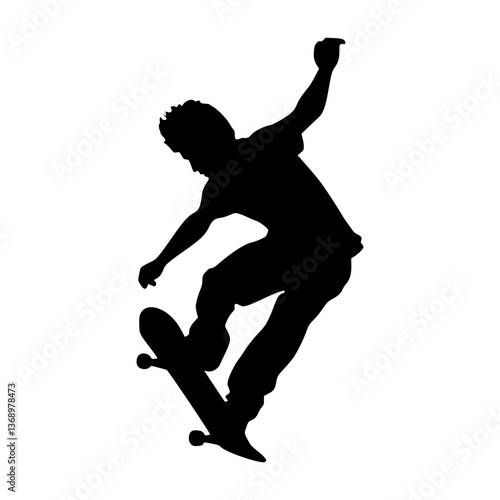 Skater Silhouette - Action Sports Graphic