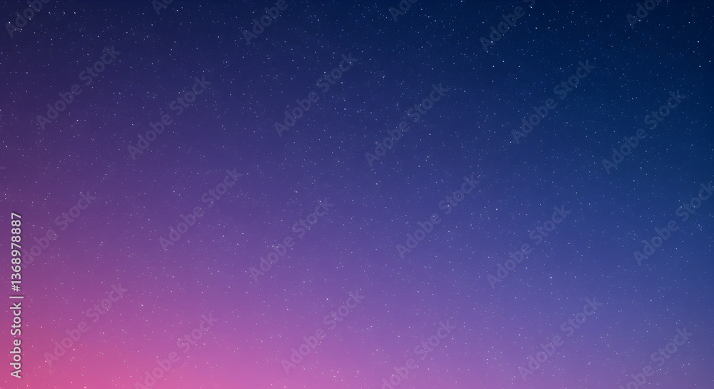 Obraz premium Enchanting twilight sky blending hues of blue and purple with scattered starlight