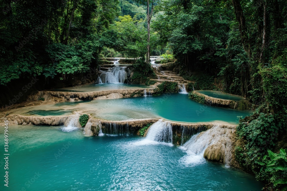 Fototapeta premium Little waterfalls in the jungle of Colombia