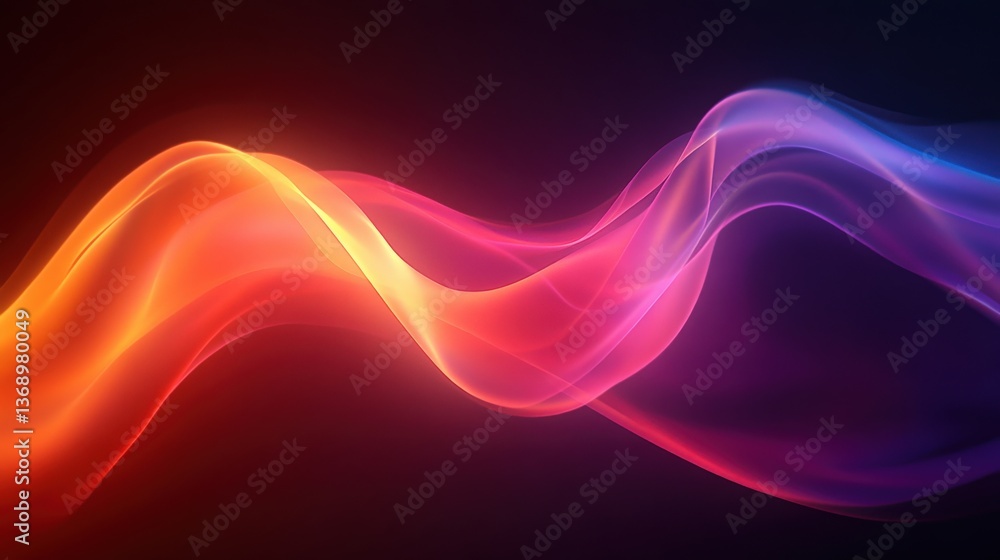 Fototapeta premium Elegant Colorful Waves Flowing Light Abstract Background Design