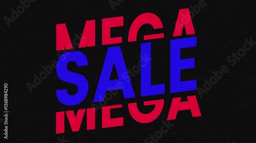 Neon sale sign glowing on a black chalkboard wall aftereffect