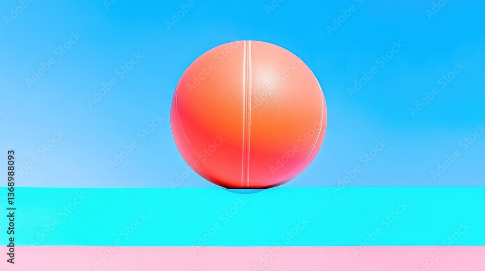 Coral ball on a vibrant background Coral ball on a vibrant background