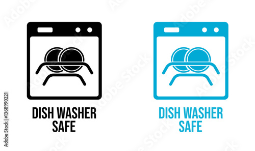 dishwasher safe icon with plates inside dishwashing machine