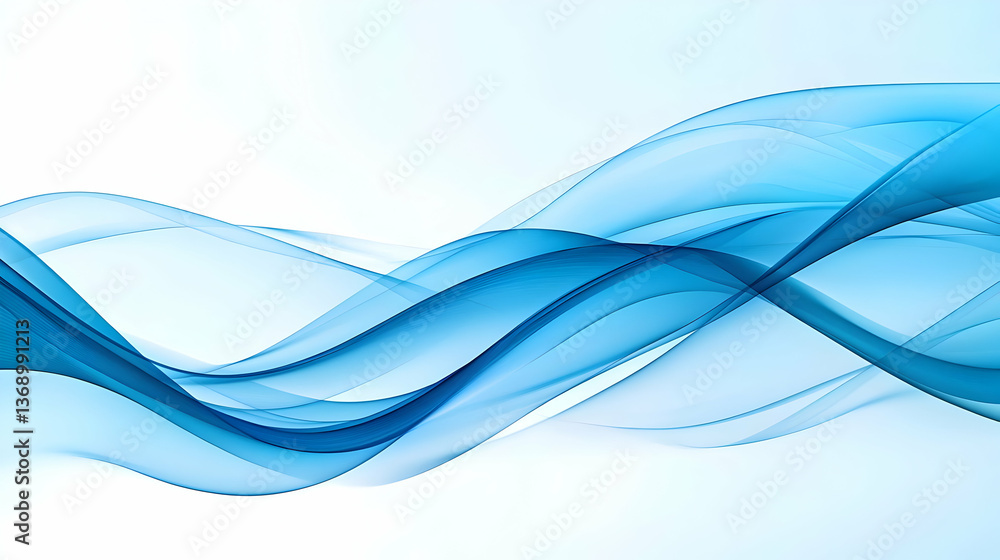 Fototapeta premium Abstract Blue Wave Design Background