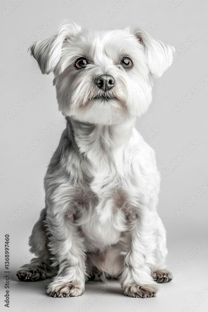A transparent background featuring a single Maltese puppy A transparent background featuring a single Maltese puppy