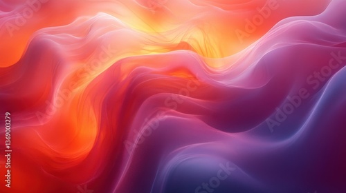 Vibrant Abstract Waves of Colorful Flowing Light Patterns