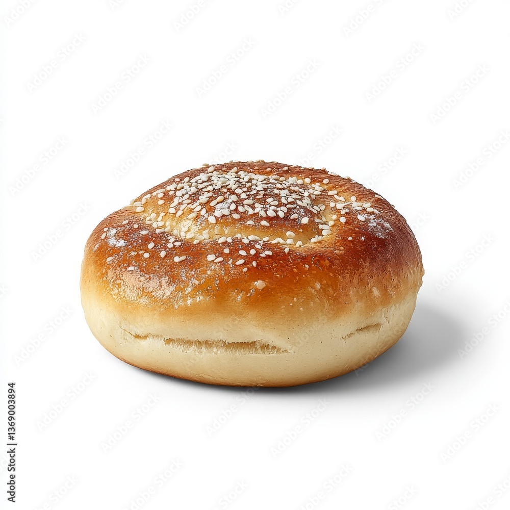 A modern depiction of a slider bun, isolated against a transparent background A modern depiction of a slider bun, isolated against a transparent background