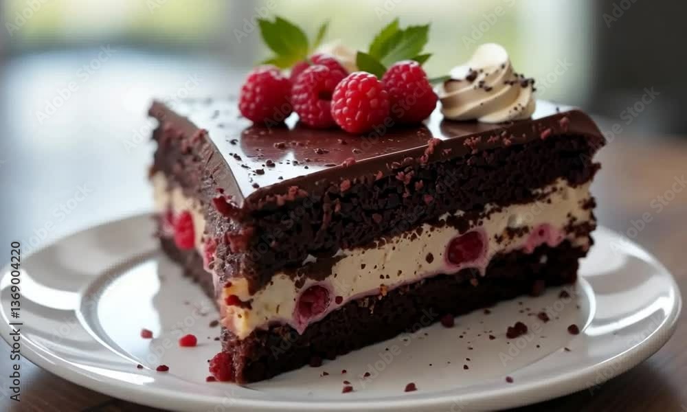 Black forest gateau cake. Black forest gateau cake.