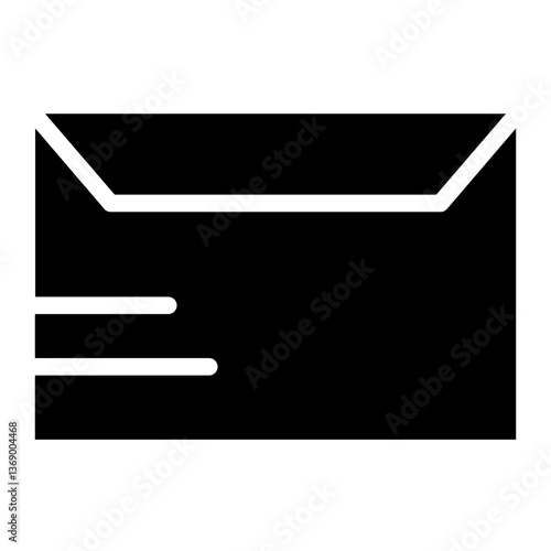 Inbox Incoming Mail Glyph Icon