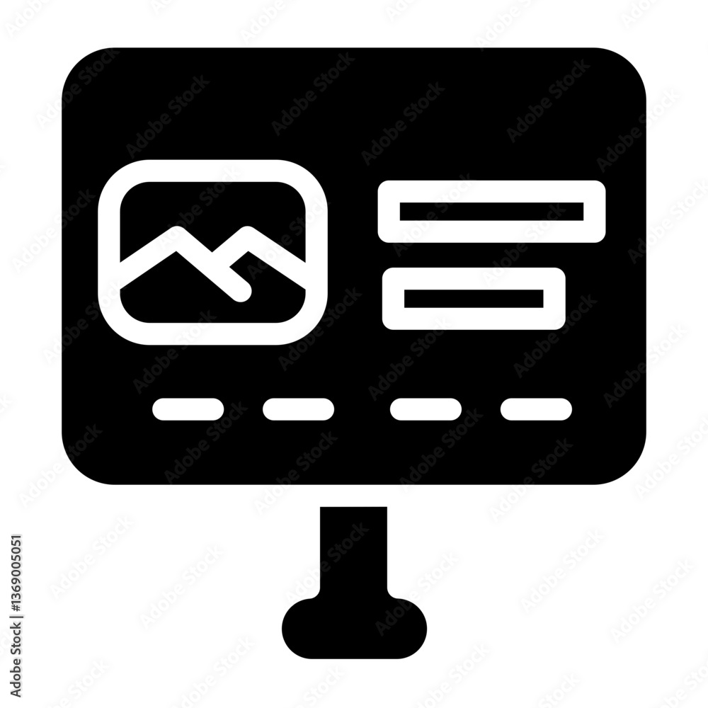 Web Design Template Glyph Icon Web Design Template Glyph Icon