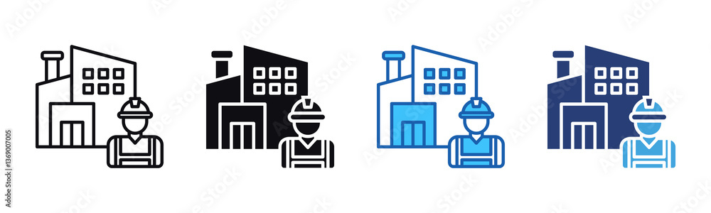 Worker icon sheet multiple style collection Worker icon sheet multiple style collection