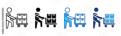 Manual Handling icon sheet multiple style collection