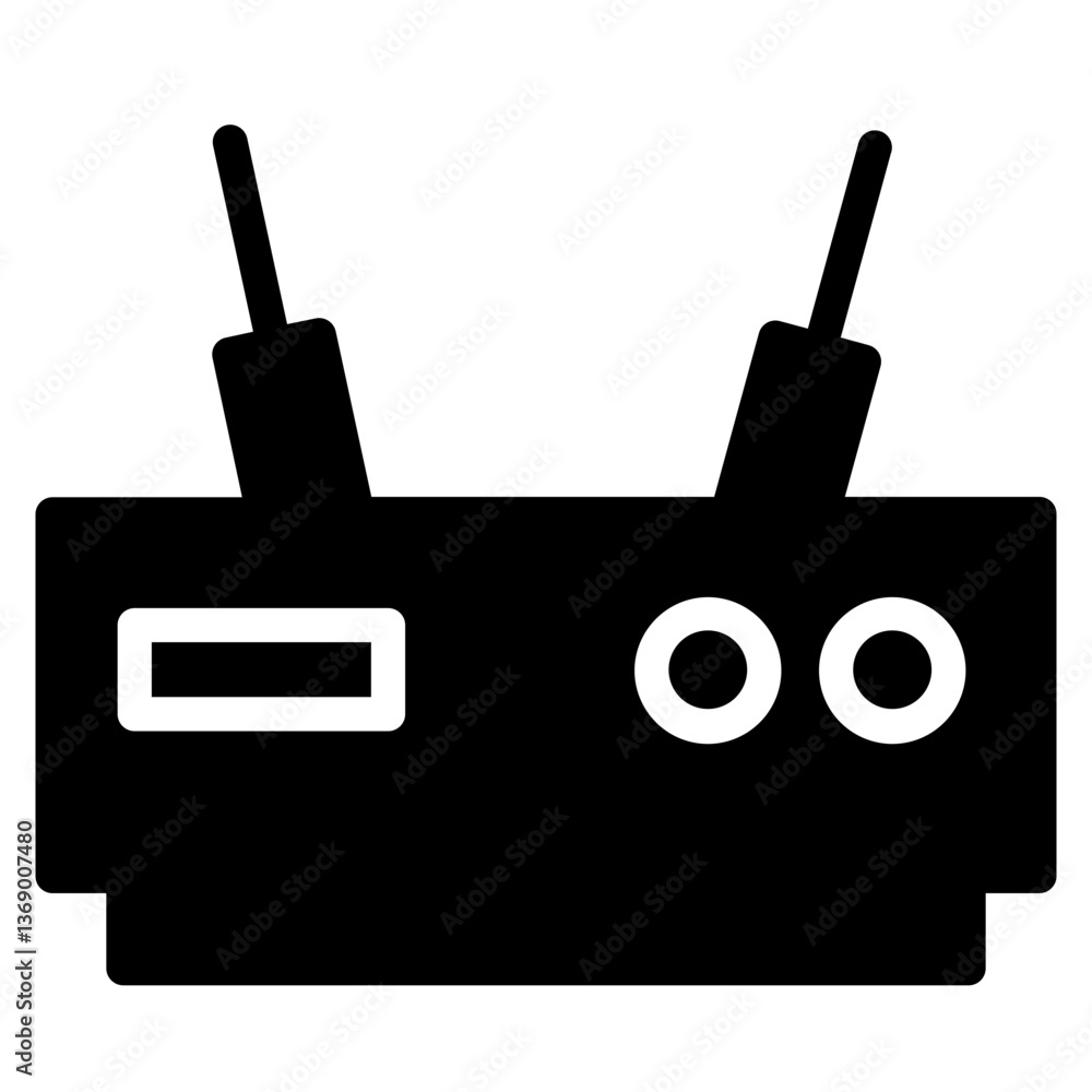 Router Modem Wifi Glyph Icon Router Modem Wifi Glyph Icon