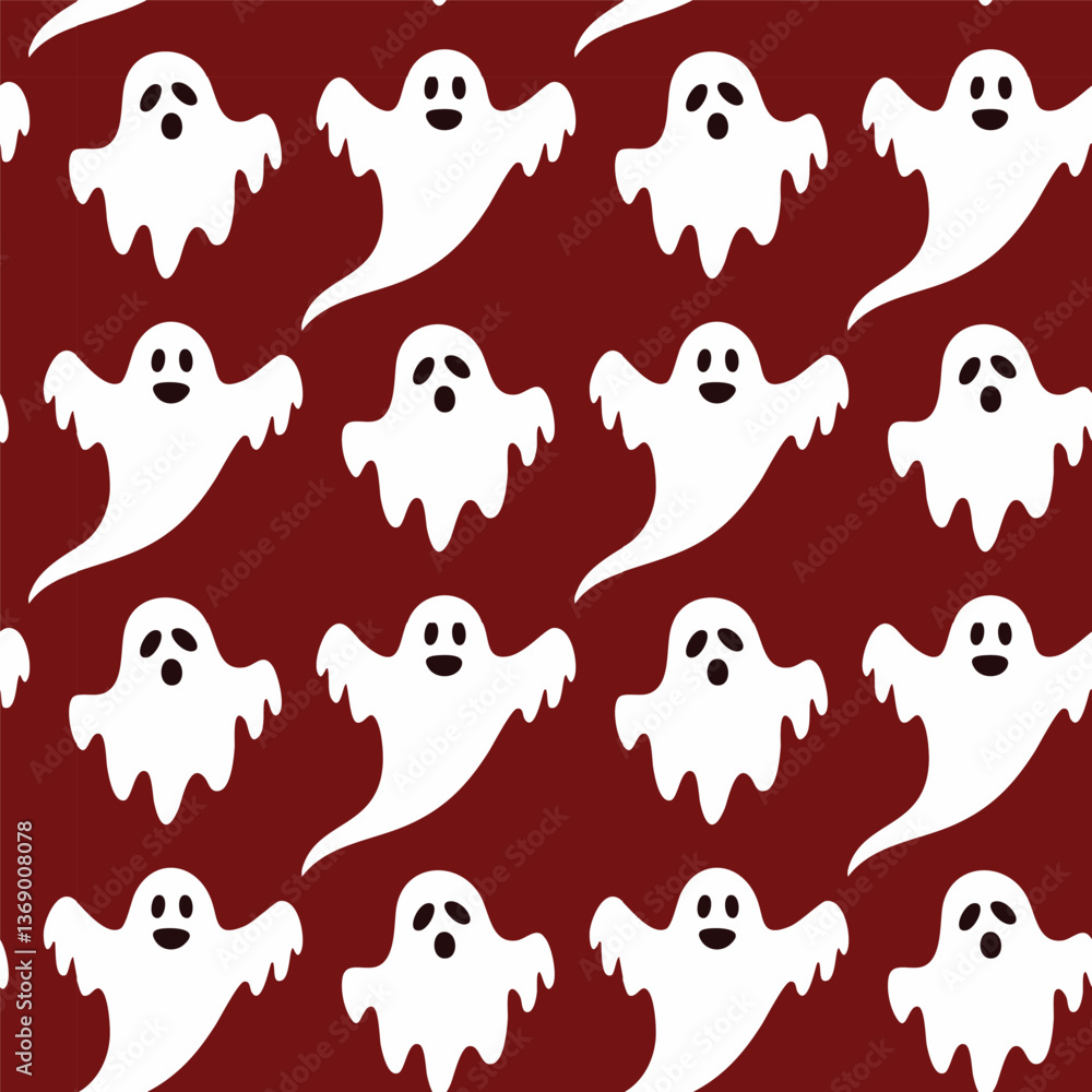 Seamless halloween ghost pattern background Seamless halloween ghost pattern background