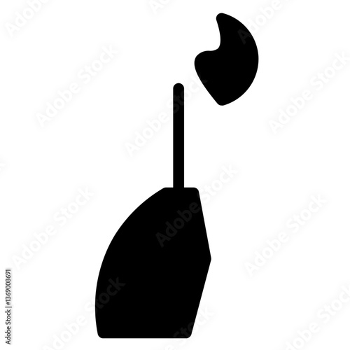 Flame Lighter Fire Glyph Icon