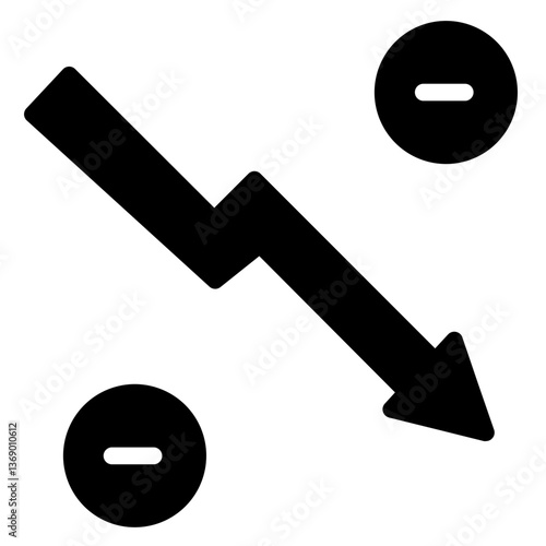 Finance Collapse Minus  Glyph Icon