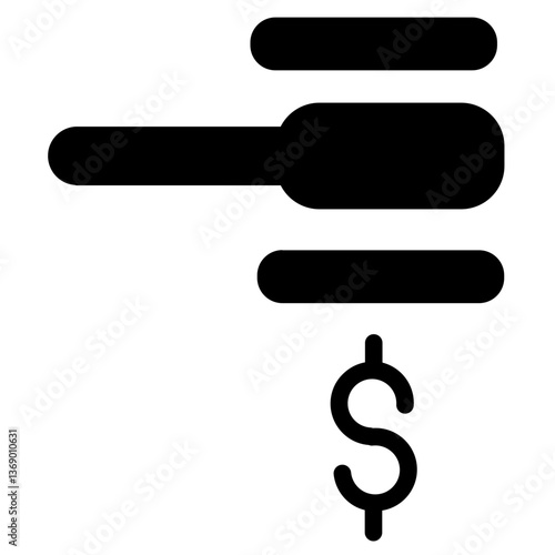 Finance Collapse Money Glyph Icon