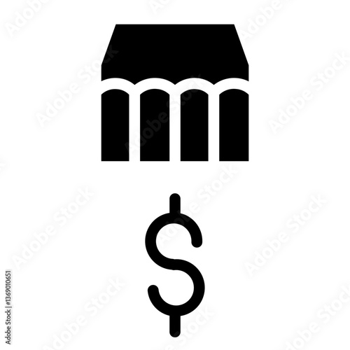 Finance Collapse Money Glyph Icon
