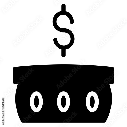 Finance Collapse Trash Glyph Icon