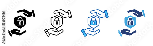 Safeguards icon sheet multiple style collection