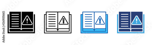 Book icon sheet multiple style collection