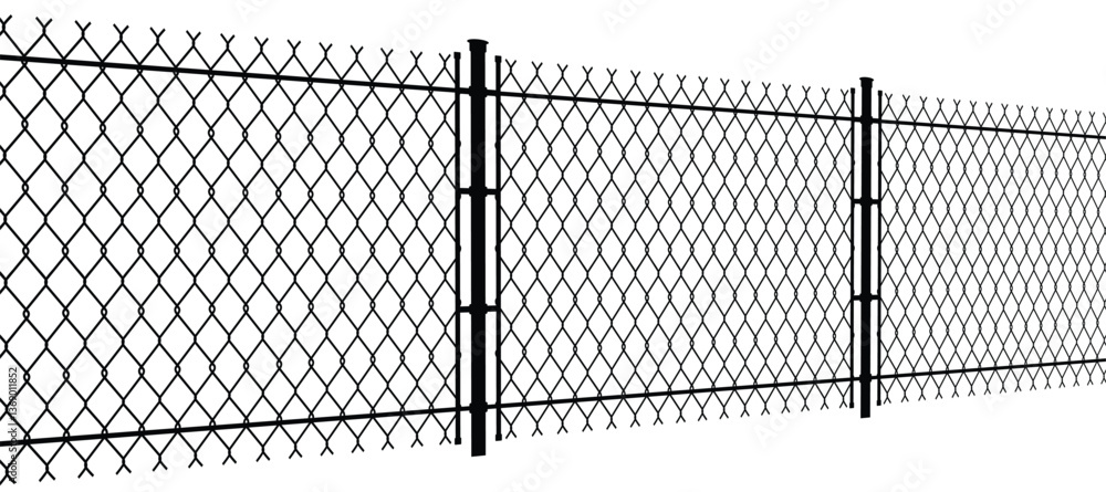 chain link fence with wire on high fidelity minimalistic view industrial concept isolated on transparent background png chain link fence with wire on high fidelity minimalistic view industrial concept isolated on transparent background png