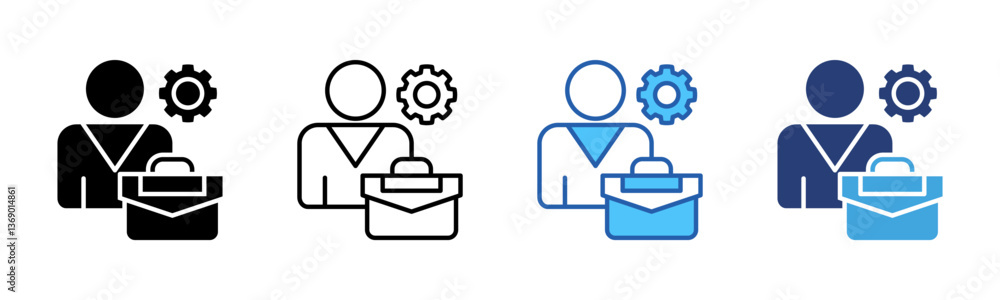 Worker icon sheet multiple style collection Worker icon sheet multiple style collection