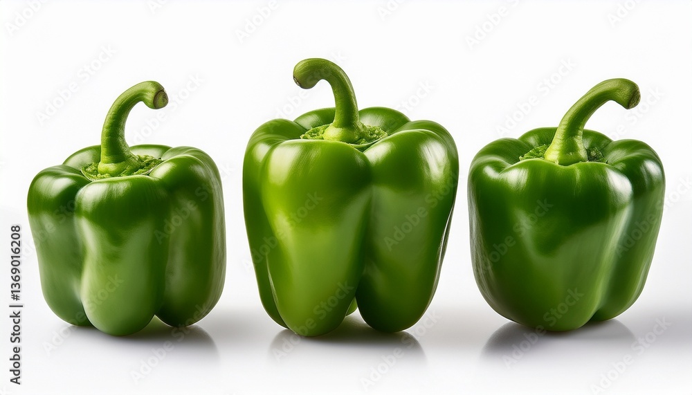 three peppers isolated on white three peppers isolated on white