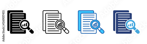 Research icon sheet multiple style collection