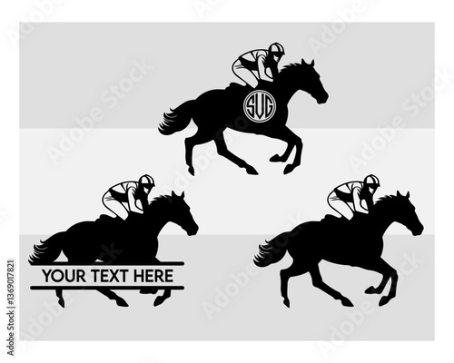 Running Horse Svg, Running Horse Silhouette, Horse Svg, Animals Svg, Circut Cut Files Silhouette, Running horse Svg, Horse Jockey Svg, Racehorse, Horseback Riding, Racehorse Monogram, Split Monogram, 