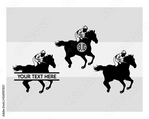 Running Horse Svg, Running Horse Silhouette, Horse Svg, Animals Svg, Circut Cut Files Silhouette, Running horse Svg, Horse Jockey Svg, Racehorse, Horseback Riding, Racehorse Monogram, Split Monogram, 