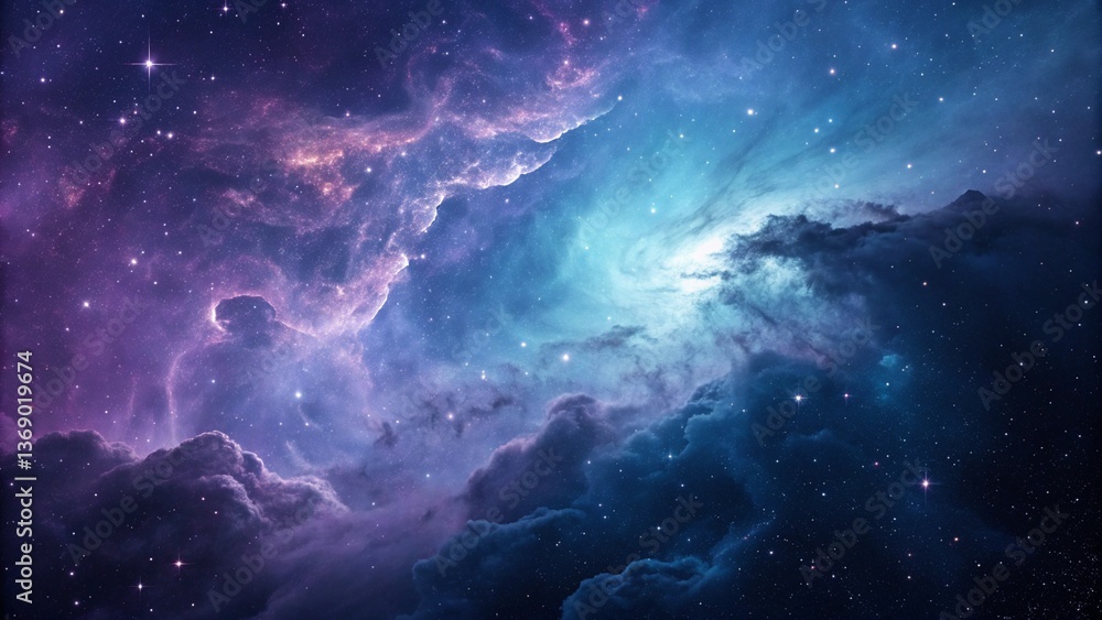 Fototapeta premium Space background with stars. Generative AI