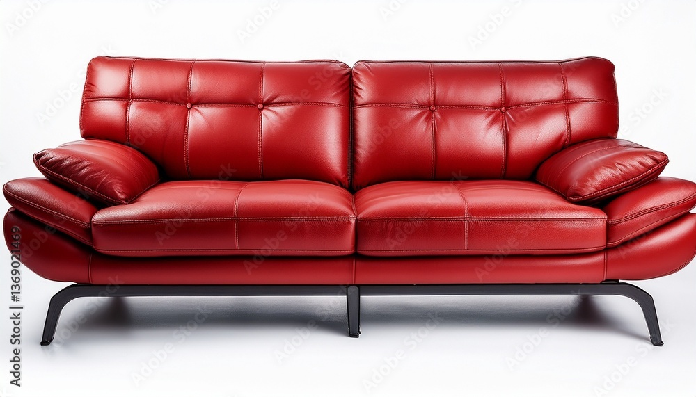 red sofa isolated on white red sofa isolated on white