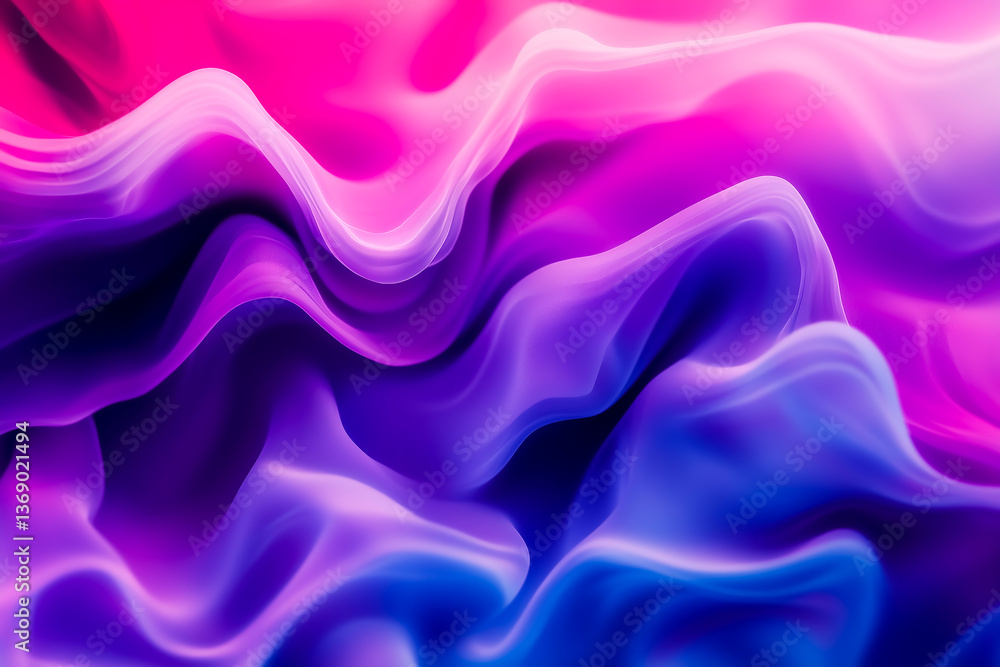 Fototapeta premium A vibrant abstract image with a blend of colors and fluid textures, creating a modern and dreamy feel. Perfect for digital art and design visuals.
