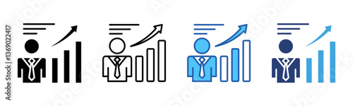 Personal Growth icon sheet multiple style collection