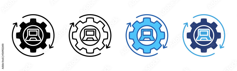 Work Process icon sheet multiple style collection Work Process icon sheet multiple style collection