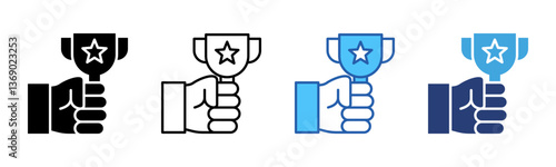 Award icon sheet multiple style collection