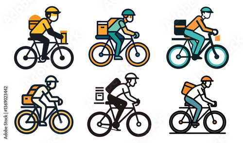 Delivery service illustrated concept set