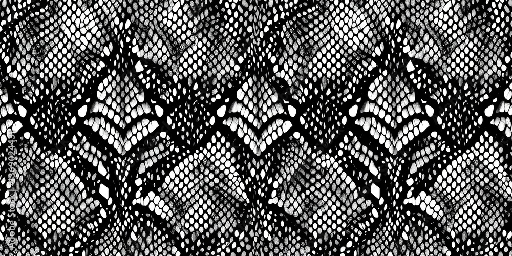 Seamless monochrome snake skin pattern, black and white vector texture , monochrome, snake skin Seamless monochrome snake skin pattern, black and white vector texture , monochrome, snake skin