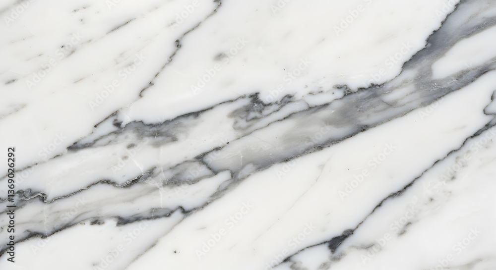 Elegant white marble surface with contrasting gray veins texture background Elegant white marble surface with contrasting gray veins texture background