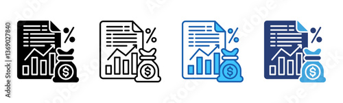 Creditor  icon sheet multiple style collection