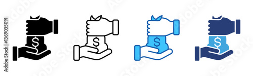 Borrowing icon sheet multiple style collection