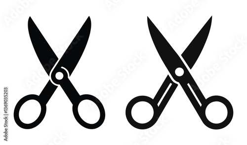 scissors isolated on white background set