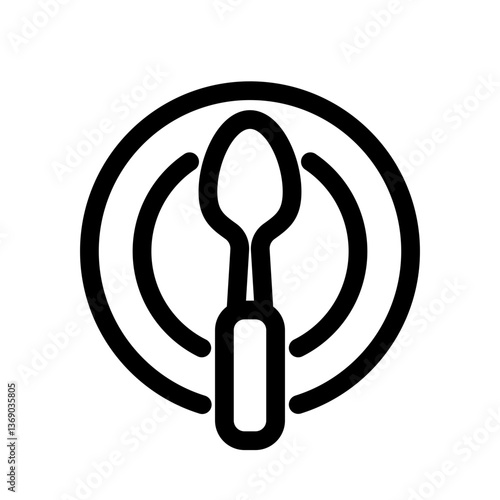Spoon icon design template SVG