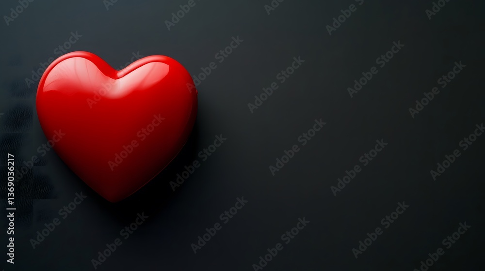 Red Heart on Black: A Minimalist Symbol of Emotion and Simplicity Red Heart on Black: A Minimalist Symbol of Emotion and Simplicity