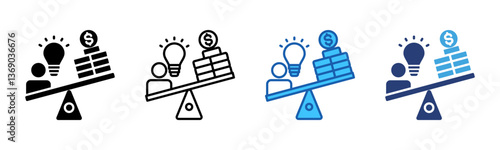 Leverage icon sheet multiple style collection
