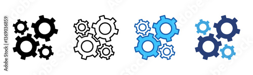 Integration icon sheet multiple style collection