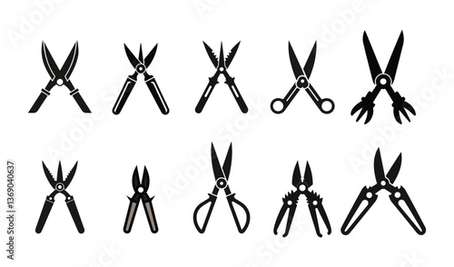 Scissors icon set isolated on white background. clippers icon set vector illustration.
